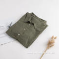 Casual Woman's Shirts Long Sleeve Linen Lady's Blouse